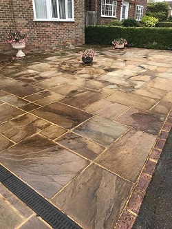 Pressure washing driveway